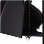 relaxdays 10028780 Ensemble serviteur de cheminée 4 pièces Accessoire Pelle Balai Support grattoir, Noir