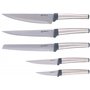 alpina Set de Couteaux 5 Pièces : Comprenant un Couteau à Pain et un Couteau de Chef - Inox/Polypropylène