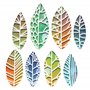 Sizzix Matrice Thinlits Set de 8pcs 664431 Feuilles Découpées de Tim Holtz