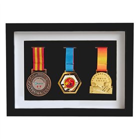 vitrine en bois pour les médailles et les insignes d'honneur Box Boîte de rangement pour médaille Marathon