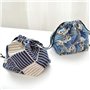 UPKOCH 3pcs fourre-tout cordon de serrage pochette bento de rangement portable bento sacs à lunch pratiques pour l'école de bure
