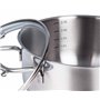 Karcher Jovita Lot de 10 casseroles en acier inoxydable avec couvercles en verre/poêle/casserole à induction