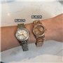 Swiss Rare Diamonds BU9220 Montre bracelet en acier inoxydable pour femme Cadran argenté 26 mm
