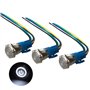 QitinDasen 3Pcs Premium 12V / 24V 5A Interrupteur à Bouton-Poussoir Auto-Bloquant