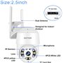PTZ Dôme Caméra de Surveillance WiFi Extérieure Aottom 1080P Caméra de sécurité IP sans Fil, Audio bidirectionnel, Détecteur de 