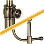 ACMHNC Lampadaire Sur Pied Salon, Lampe Sur Pied Vintage Dimmable avec Télécommande, 3000k-6000k, E27 Lampadaire Salon Doré avec