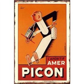 Picon Métal Mur Affiche Vintage Étain Mural Signe Décorative Rétro Plaque pour Métallique Panneau Bar Cafés Hôtel Jardin Parc