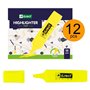 D.RECT 1127 Lot de 12 surligneurs à pointe biseautée Jaune