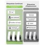 YOHOOLYO Étiquettes Autocollantes Thermiques en Continu 15 mm x 7 m, 3 Rouleaux, Compatible avec Étiqueteuse HP6-C pour La Maiso