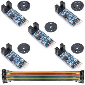 Youmile 5 Pcs Capteur De Mesure De Vitesse LM393 Module De Mesure De Vitesse Tachy Capteur Slot Type IR Optocoupleur pour MCU RP
