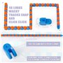 ZCOINS 4 Pieces 48 Links Wacky Tracks Fidget Toy Snap and Click Jouets Anti-Stress