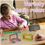 ZCOINS 4 Pieces 48 Links Wacky Tracks Fidget Toy Snap and Click Jouets Anti-Stress
