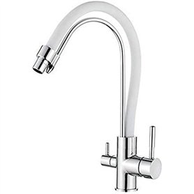 Ibergrif M22122-3 Robinet de Cuisine Poignée Double avec Bec Flexible
