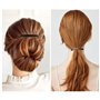 30 Pièces Barrettes Métalliques bombées à Centre Ouvert Pince à Cheveux Antidérapante en Métal pour Filles et Femmes, Couleurs A