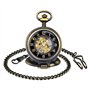 MICGIGI - Montre de poche mécanique à remontage manuel multifonction avec loupe