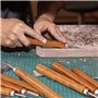 12 Pièces DIY Outils de Sculpture avec Pierre à Aiguiser
