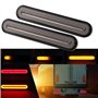 GSRECY Jaune et Rouge 100 LED Arrêt Dynamique Circulant Clignotants Frein Arrière Feu arrière Remorque Camion Van Camion (Pack d