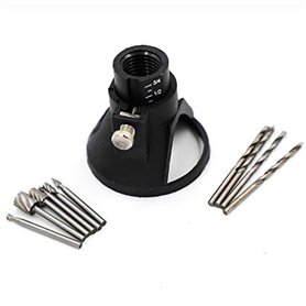 Kit découpe plaque de bois Dremel Outils rotatry Multi HSS forage Fraise Accessoir Précis rotatif à découper Positionneur