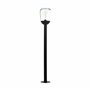 Eglo Lampe d'Extérieur Donatori - 1 Ampoule - Lampe d'Extérieur Vintage - Rétro - Lampadaire en Fonte d'Aluminium Noir et Verre