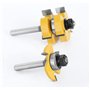 APLUS 8mm Queue Langue Appariée et Fraise de Rainure Set 3 Dents Forme T Cutter en Bois de Coupe Outil de Travail du Bois