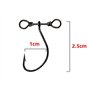 30pcs/Box hameçons de pêche Drop Shot avec Plate-Forme Drop Shot et hameçons de pêche pivotants en Ligne Drop Shot pour Basse, P
