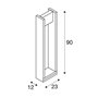 SLV Lampe de sol QUAD POLE/Éclairage LED d'extérieur pour routes, murs, entrées, lampe extérieure de jardin / IP65 3000K 18W 155