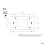 SLV Lampe de sol QUAD POLE/Éclairage LED d'extérieur pour routes, murs, entrées, lampe extérieure de jardin / IP65 3000K 18W 155