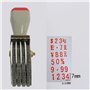 WANLIAN 4 chiffres rouleau timbre numéro personnalisé timbre en caoutchouc symbole roue de roulement timbre multifonction bricol