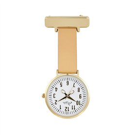 Annie Apple AA37 Montre gousset avec bracelet en cuir brun clair