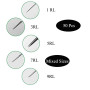 Lot de 50 aiguilles de tatouage stériles jetables en acier inoxydable Tailles 1RL 3RL 5RL 7RL 9RL pour machine de tatouage