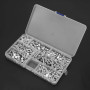 350 pcs/boîte Rivet solide à tête plate, Kit d'assortiment de rivets en aluminium solide à tête plate M4 Longueur 4/6/8/10/12/16