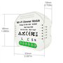 DIY Smart WiFi Lumière LED Gradateur Smart Life/Tuya APP Télécommande 1/2 voie, Compatible avec Alexa Echo Google Home