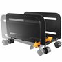 RICOO Support de boîtier PC RH-04 à roulettes Chariot Gaming Tour d'ordinateur Roues verouillable Largeur réglable réhausseur Mo