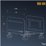 RICOO Support de boîtier PC RH-04 à roulettes Chariot Gaming Tour d'ordinateur Roues verouillable Largeur réglable réhausseur Mo