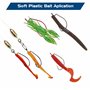 Shaddock Lot de 50 hameçons de pêche Offset Worm Dropshot pour leurres en Caoutchouc, Crochet Offset pour Poissons en Caoutchouc