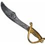 Balinco Set de pirate 4 pièces pour enfants comprenant un chapeau de pirate noir + un sabre + un cache-il + un crochet de pirate
