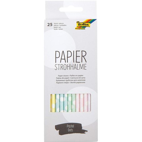 Folia Paille en Papier Pastel Dots