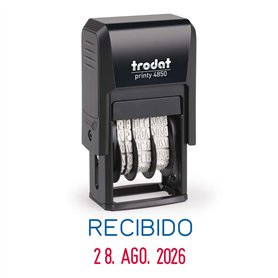 Tampon dateur Trodat Printy 4850/L1 auto-encreur avec texte rétractable