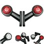 Formplas Lot de 2 feux de position LED 12 V 24 V 12 V 24 V gauche et droite Couleur blanc et rouge Feux latéraux pour camion
