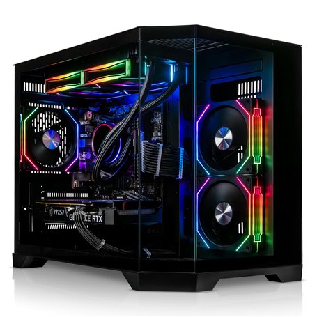 ADMI PC Gamer - AMD Ryzen 7 5700X + Ventilateur de processeur Liquide - RTX 4060 8 Go GDDR6-32 Go RAM DDR4 3200MHz - SSD NVMe 1