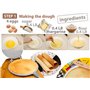 Cornet de crème glacée pour gaufrier de forme ronde