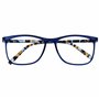OPULIZE Arc Lunettes de Lecture Monture Carrées Minces Élégantes Charnières à Ressort Anti-Rayures Bleu Branches à Motif Hommes