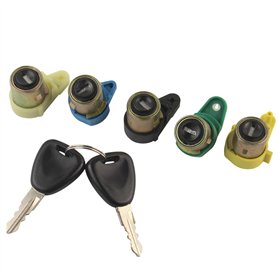 5 serrures de porte compatibles pour Kangoo 1 et Nissan Kubistar (1997-2009) Barillet de porte avec double de clés | 7701472590