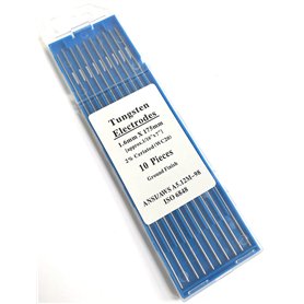 Lot de 10 électrodes en tungstène - 175 mm - 1