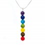 WICCSTAR Argent 925 plaqué 7 Pierres Chakras Collier Pierre d'Energie Precieuse Reiki