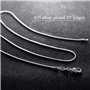 WICCSTAR Argent 925 plaqué 7 Pierres Chakras Collier Pierre d'Energie Precieuse Reiki
