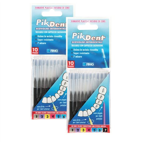 Brossettes interdentaires Pikdent - Noyau en acier revêtu et poils en Tynex - Taille 7 Noir 1