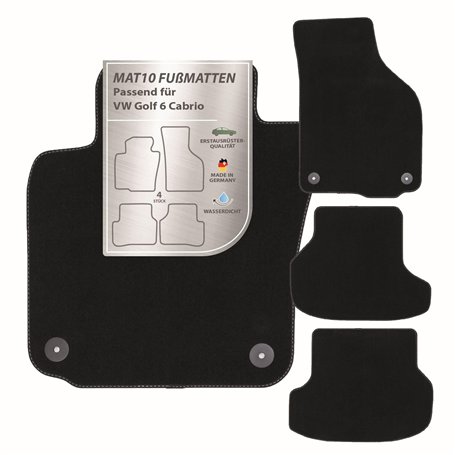 MAT10 – Tapis de Sol pour VW Golf 6 Cabrio (modèles 06/2011-03/2016
