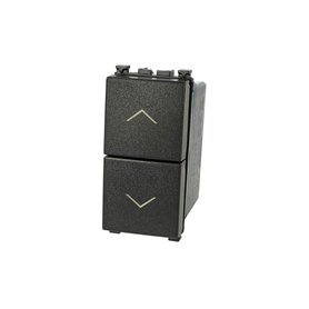 SANDASDON SD91002 Bouton poussoir double poussoir 1P + 1P 16 A Noir Interrupteur Compatible Vimar Arke