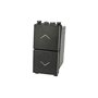 SANDASDON SD91002 Bouton poussoir double poussoir 1P + 1P 16 A Noir Interrupteur Compatible Vimar Arke